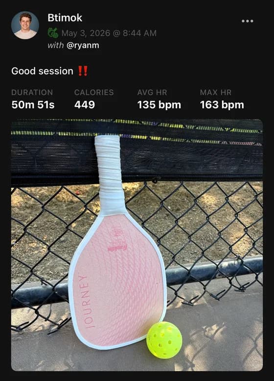 Brandon's shared workout post